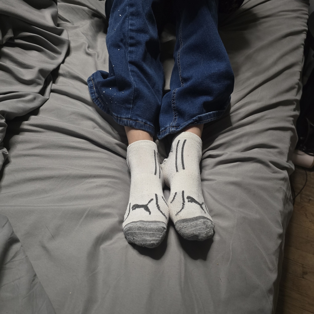 Puma Women's Ankle Socks in White and Gray